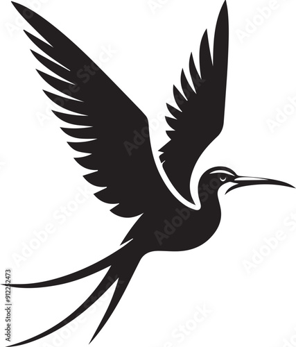 Frigatebird vector silhouette illustration