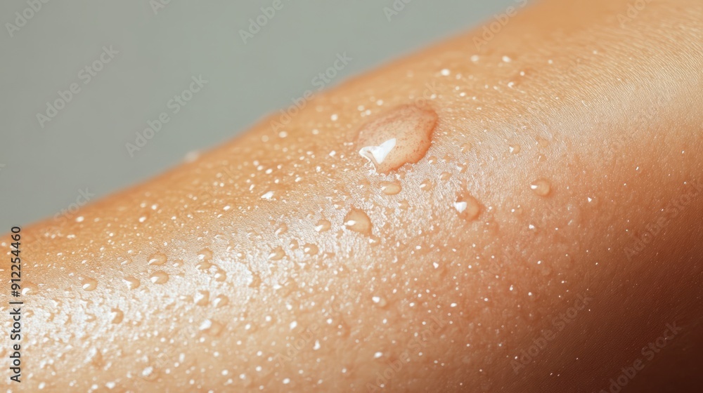 Fototapeta premium Clear Fluid-Filled Blister on Forearm: Image and Diagnosis