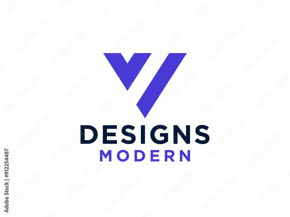 Abstract Initial Letter V Logo. Blue Geometric Shape isolated on White Background. Usable for Business and Branding Logos. Abstract Initial Letter V Logo. Blue Geometric Shape isolated on White Background. Usable for Business and Branding Logos.