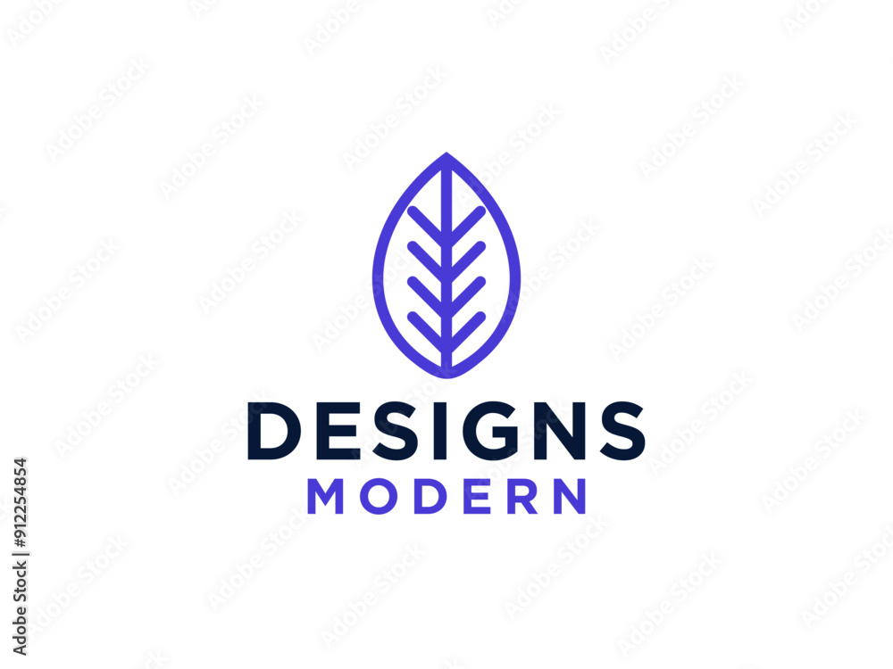 Abstract Nature Logo. Leaf Icon Line isolated on White Background. Usable for Business, Healthcare, Farm and Ecology Logos. Abstract Nature Logo. Leaf Icon Line isolated on White Background. Usable for Business, Healthcare, Farm and Ecology Logos.