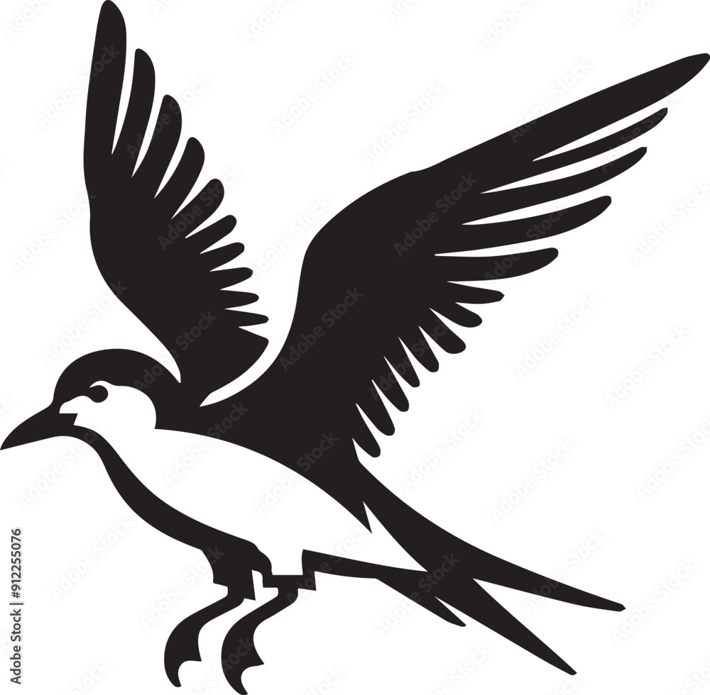 Obraz premium Petrel vector silhouette illustration