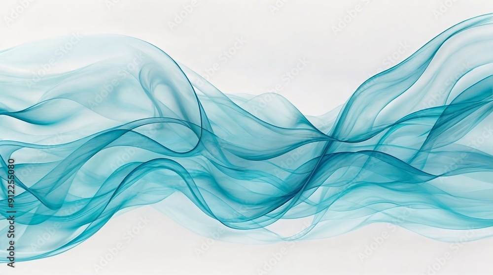 Abstract illustration of gentle blue waves with soft gradients and flowing lines, creating a serene and calming effect Abstract illustration of gentle blue waves with soft gradients and flowing lines, creating a serene and calming effect