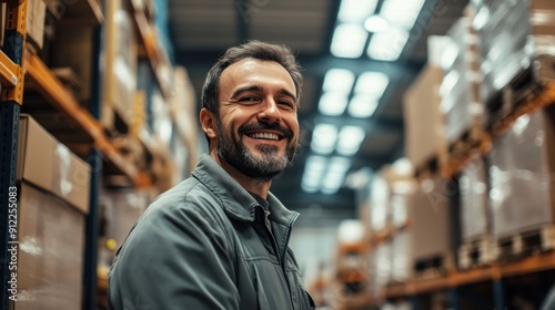 Smiling Warehouse Worker