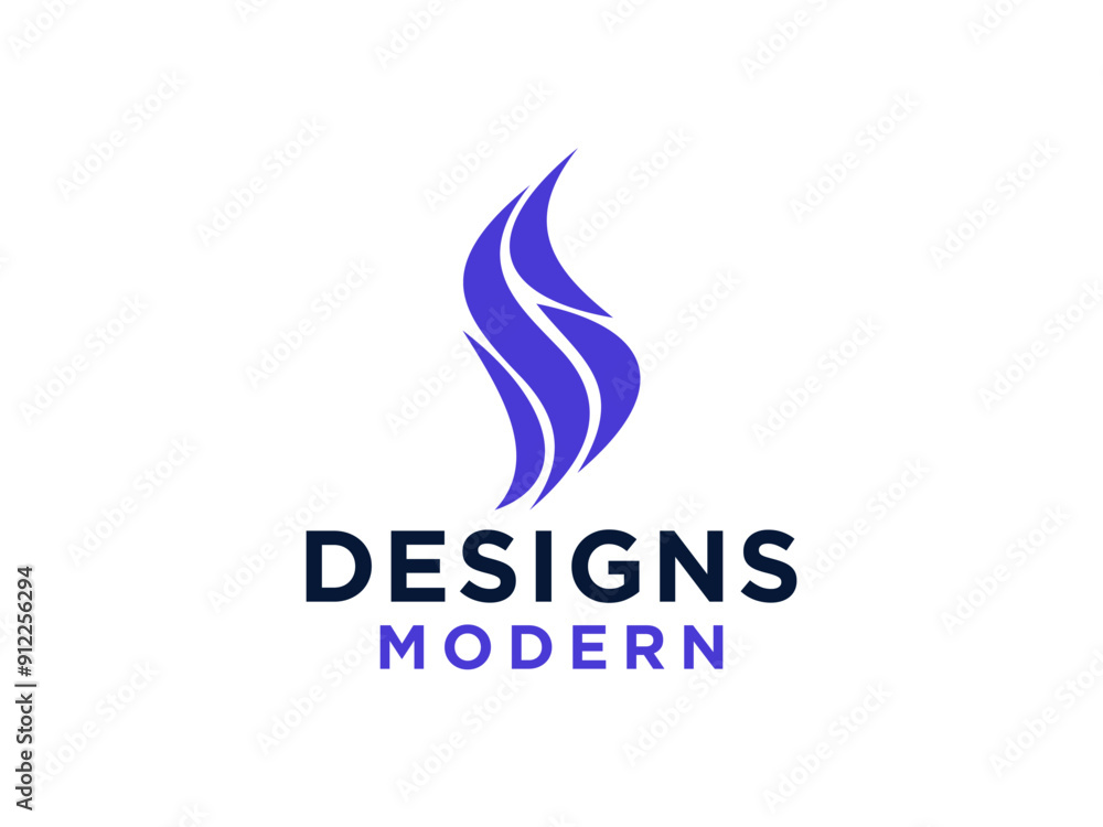 Abstract Gradient Fire Wave Logo Letter S isolated on white background. Abstract Gradient Fire Wave Logo Letter S isolated on white background.
