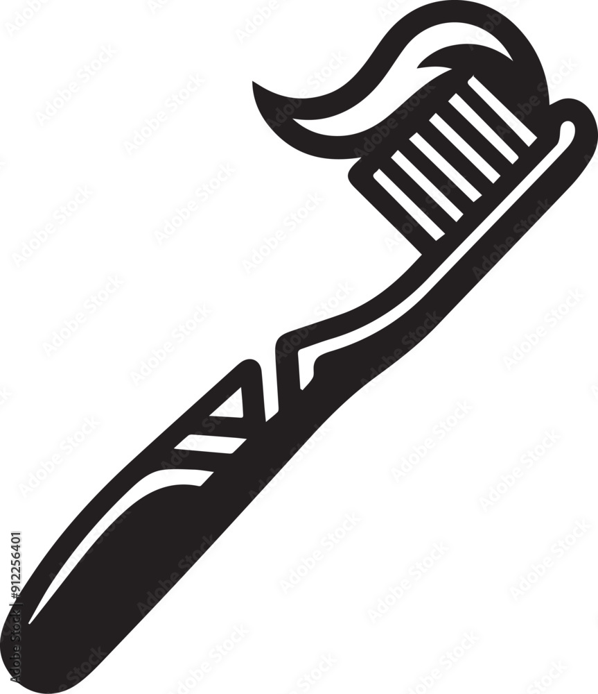Fototapeta premium toothbrush vector silhouette illustration