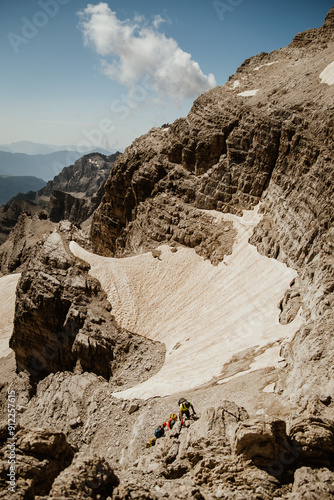 Via ferrata Benini in the Adamello Brenta Dolomites in Italy photo