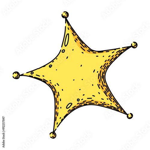 yellow star hand drawn. astronomy sun, light brightness, space galaxy yellow star vector sketch. isolated color illustration