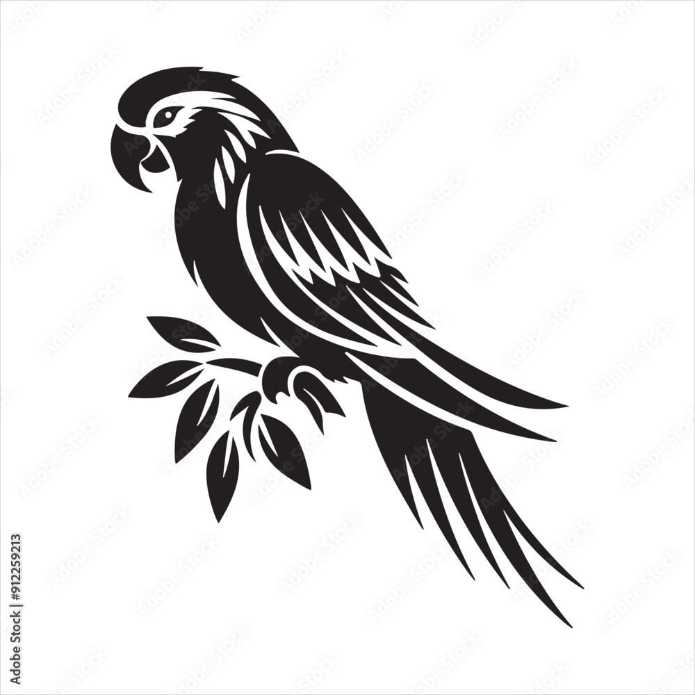 A stylish parrot vector art illustration A stylish parrot vector art illustration