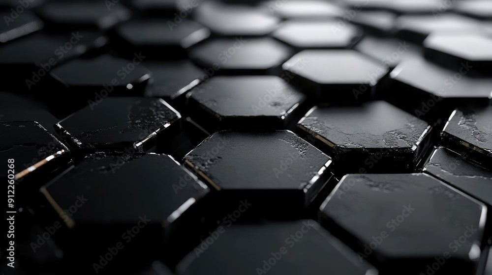 3D abstract hexagonal grid with depth effect, futuristic design 3D abstract hexagonal grid with depth effect, futuristic design