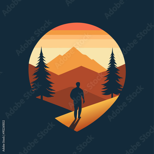 Camping Vector Illustration Design for Tshirt