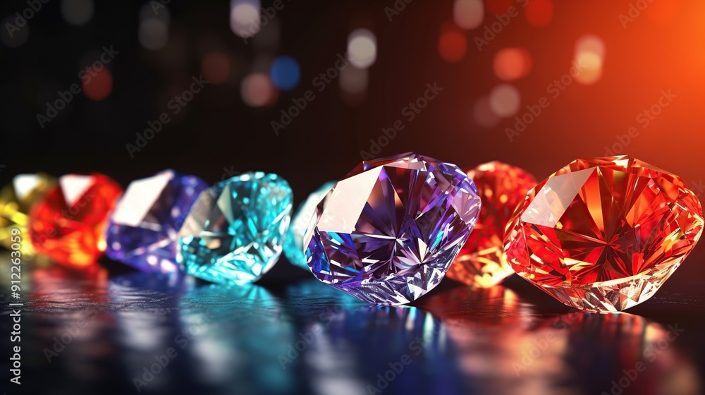 Gemstones on a black background.diamonds on black background, Gemstones on a black background.diamonds on black background,