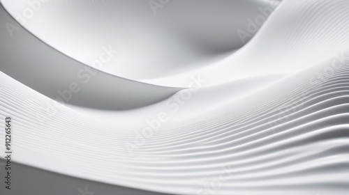 Abstract White Background With Wavy Lines