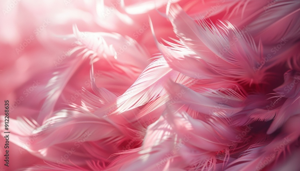 Abstract Pink and White Feathers with Soft Lights and Shadows, Dreamy and Elegant Composition, Background with Copy Space Abstract Pink and White Feathers with Soft Lights and Shadows, Dreamy and Elegant Composition, Background with Copy Space