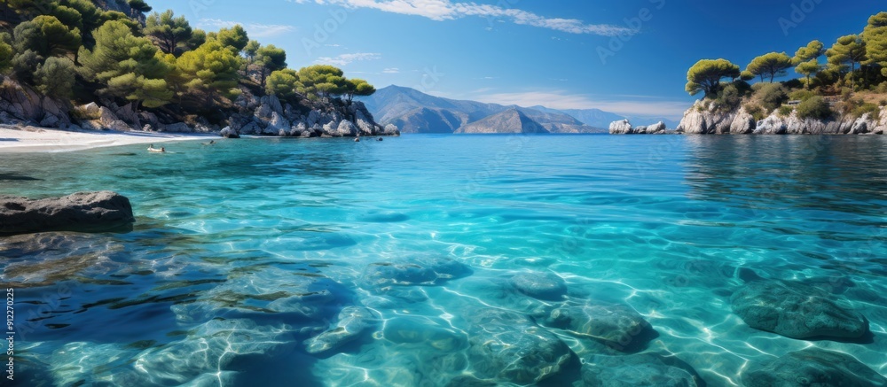 Panoramic view sea ocean Panoramic view sea ocean
