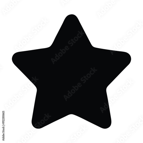 Black star icon illustration. Vector illustration
