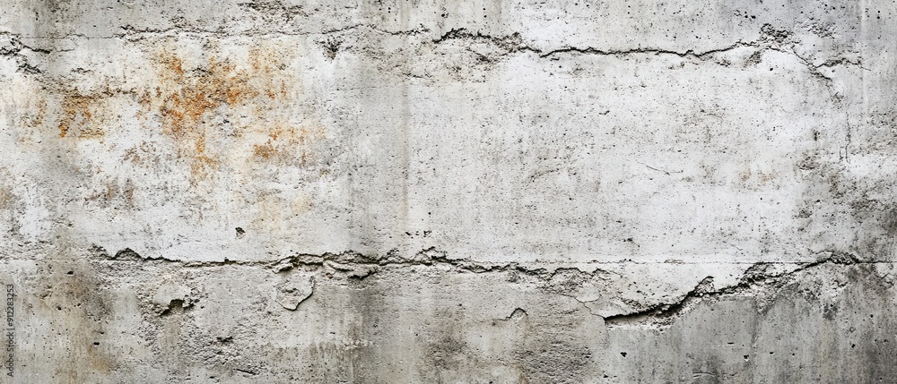 Obraz premium High-resolution shot of a concrete wall's surface showing weathered textures and subtle color variations