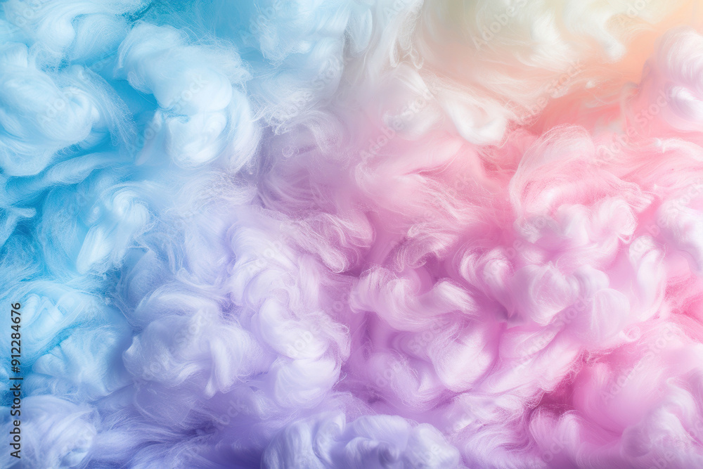 Fototapeta premium Generative ai on theme of beautiful texture soft fluffy cotton, design natural abstract background