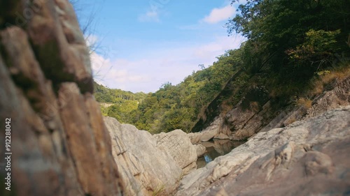 The nature, rocks, river, mountains
