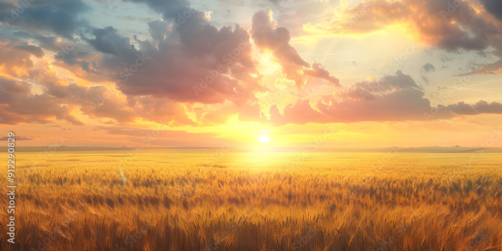 Sunset in the field background Sunset in the field background
