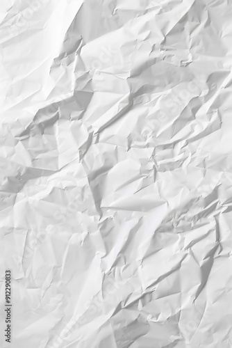 A close-up shot of a crumpled sheet of paper, with creases and folds visible photo