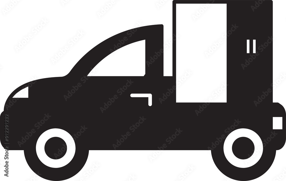 Pickup Truck Glyph Icon Pickup Truck Glyph Icon
