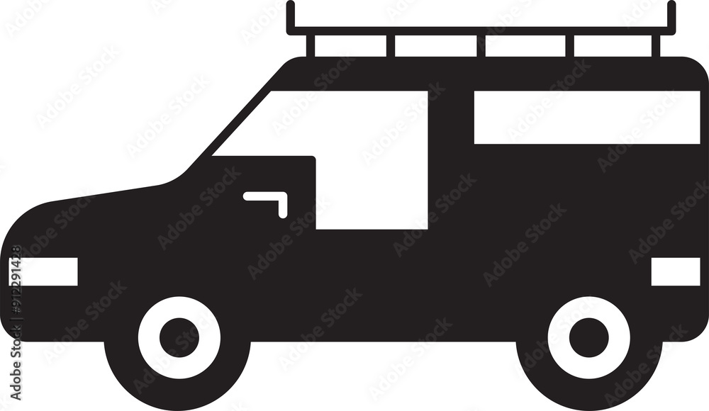 Minivan Icon Illustration Minivan Icon Illustration