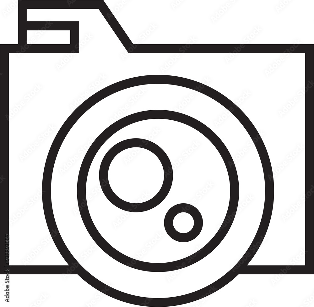 Camera Icon Line Illustration Camera Icon Line Illustration