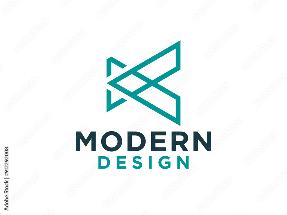 Abstract Letter K Logo Rounded Line. Flat Vector Logo Design Abstract Letter K Logo Rounded Line. Flat Vector Logo Design