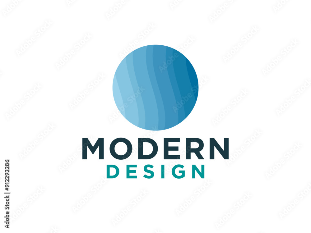 Abstract Ocean Sea Water Waves Logo. Blue Circle Striped Lines Style isolated on White Background. Usable for Business and Branding Logos. Abstract Ocean Sea Water Waves Logo. Blue Circle Striped Lines Style isolated on White Background. Usable for Business and Branding Logos.