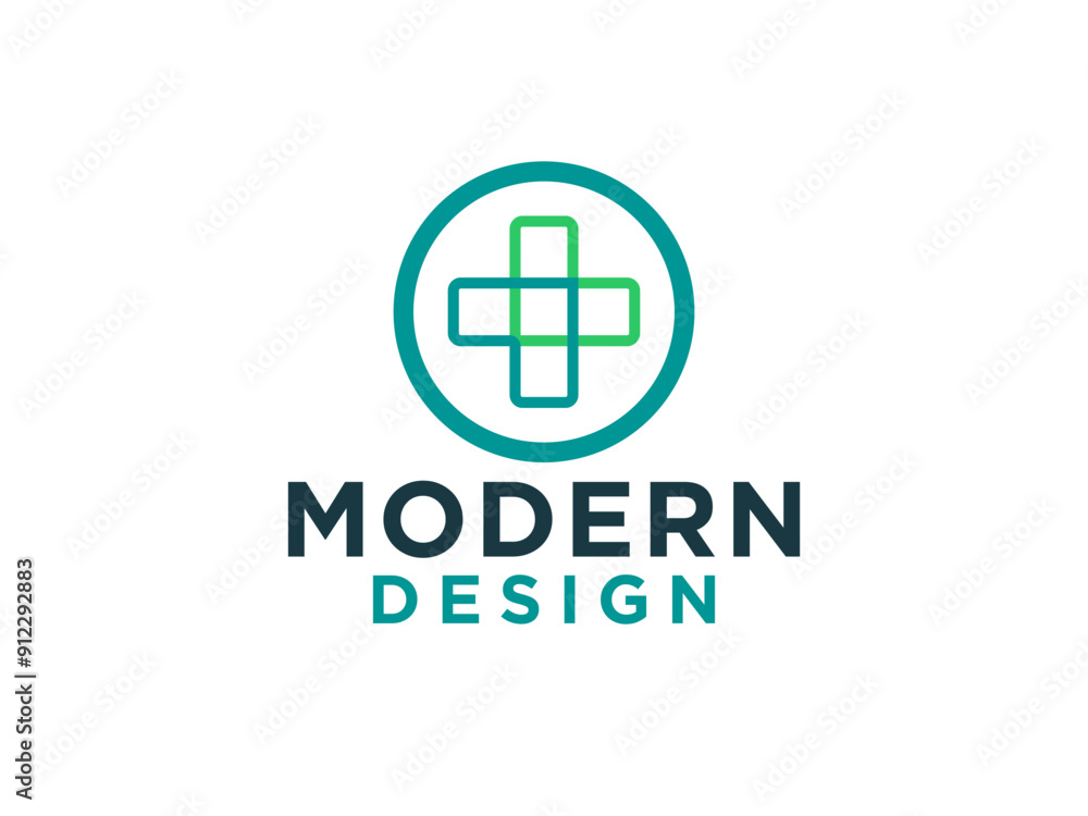 Circular Cross Medical Logo Health Icon Circular Cross Medical Logo Health Icon