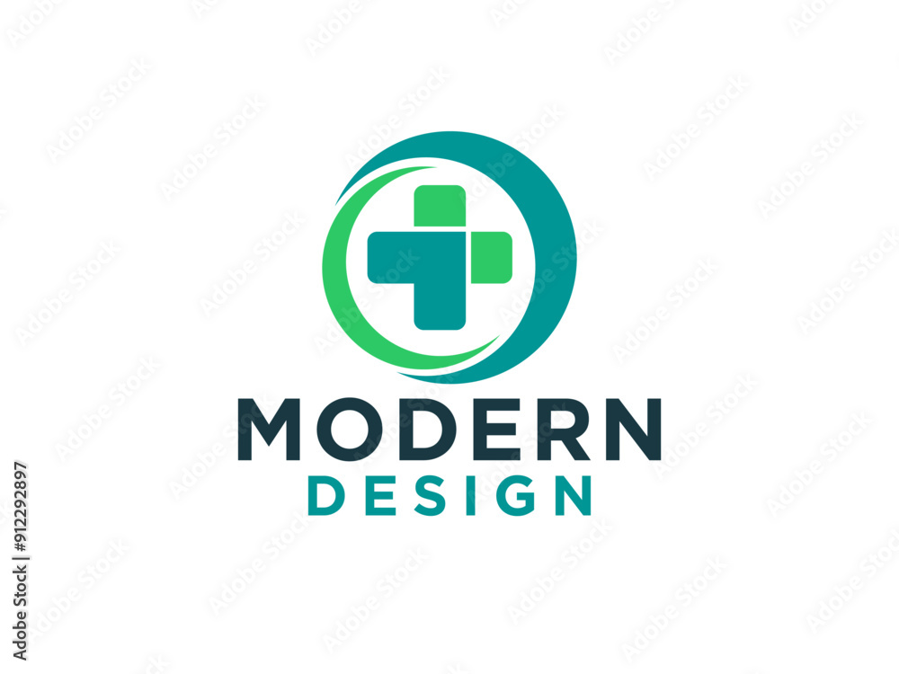 Circular Cross Medical Logo Health Icon Circular Cross Medical Logo Health Icon