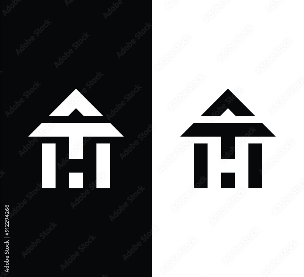 Letter H home/house logo design vector template Letter H home/house logo design vector template