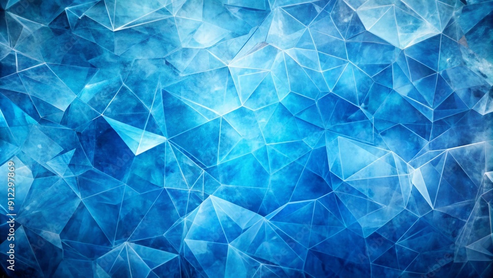 Obraz premium Geometric blue ice texture background