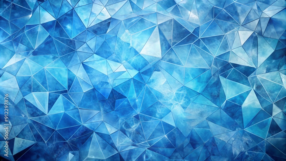 Obraz premium Geometric blue ice texture background
