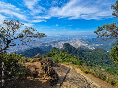 landscape in the mountains in Tijuca national park