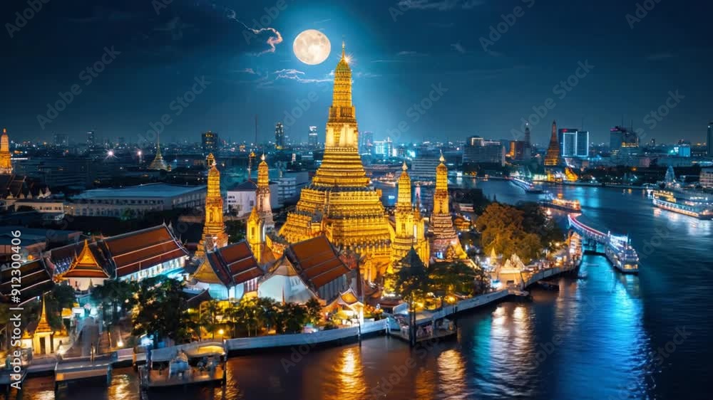 Stunning, high-resolution aerial photography at night.