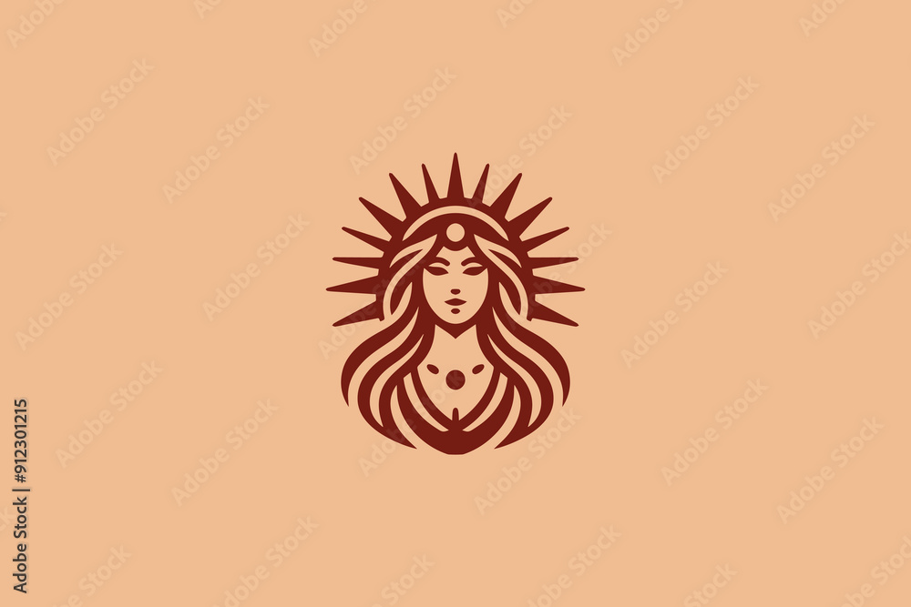 Fotografie sun goddess logo for sale