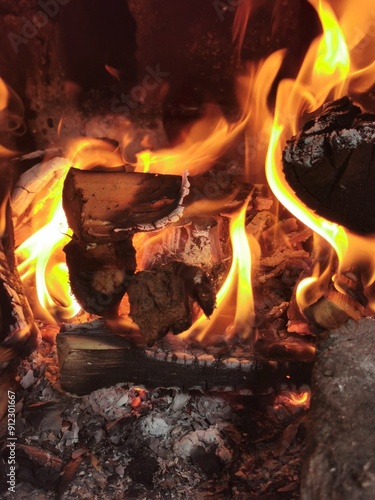 wood fire texture