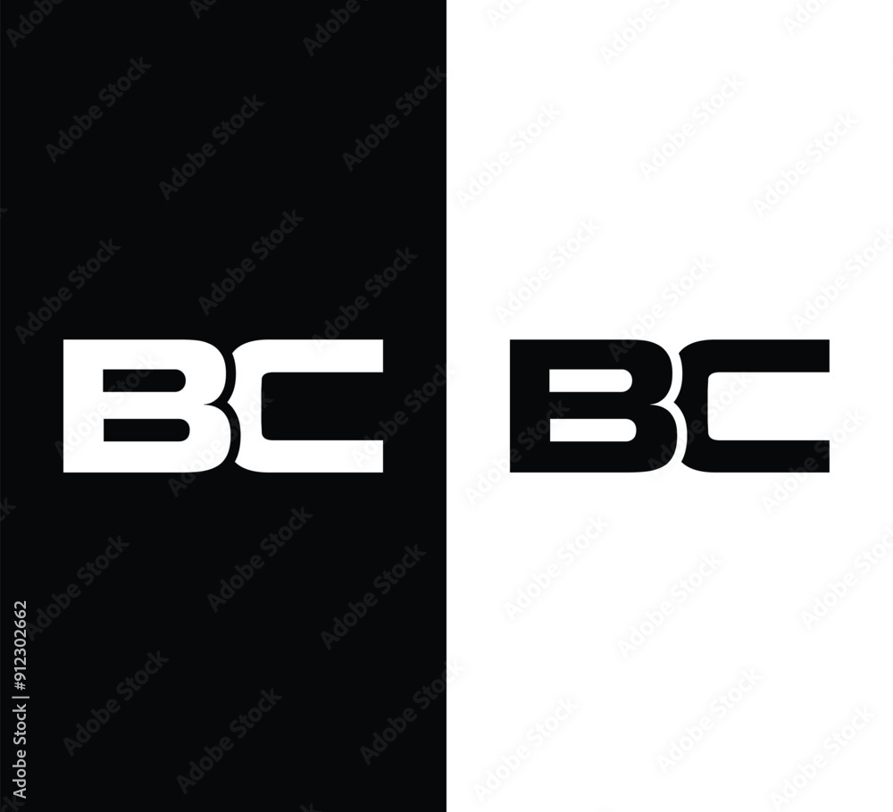 BC letter monogram logo design vector BC letter monogram logo design vector