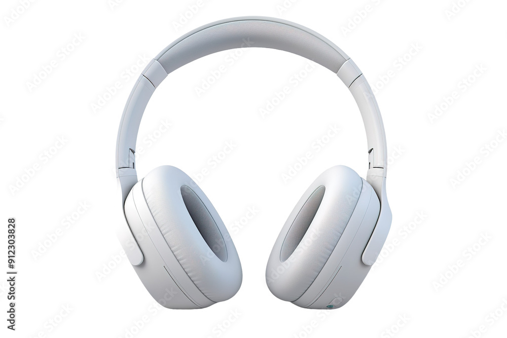 White Wireless Headphones Ready for a Day of Immersive Audio on a White or Clear Surface PNG Transparent Background White Wireless Headphones Ready for a Day of Immersive Audio on a White or Clear Surface PNG Transparent Background
