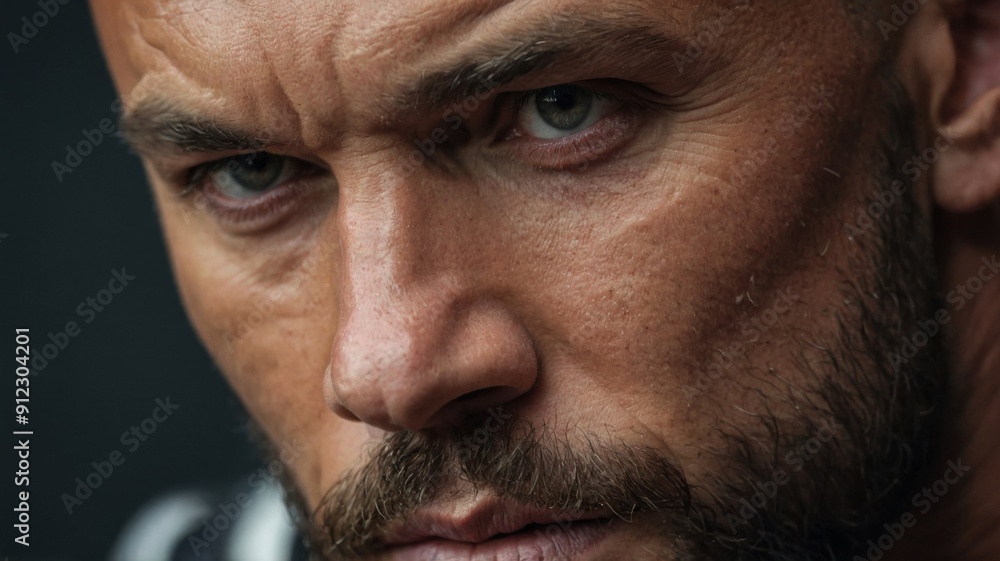 Obraz premium Closeup of muscular man