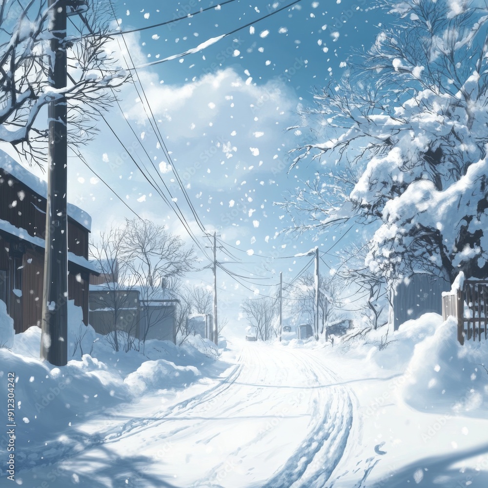 Snowy Sojourn: An Animated Journey Through a Winter Wonderland, Embracing the Enchantment of Traveling in Snowy Landscapes. Snowy Sojourn: An Animated Journey Through a Winter Wonderland, Embracing the Enchantment of Traveling in Snowy Landscapes.