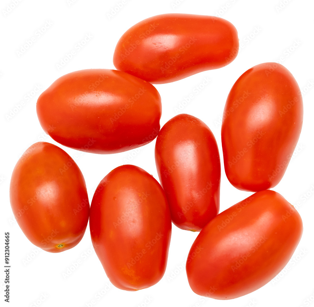 red and yellow cherry tomatoes on white background. red and yellow cherry tomatoes on white background.
