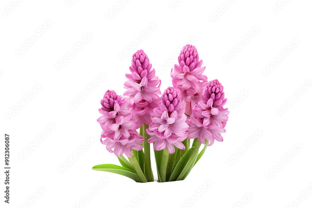 A Cluster of Delicate Pink Hyacinths in Full Bloom on a White or Clear Surface PNG Transparent Background A Cluster of Delicate Pink Hyacinths in Full Bloom on a White or Clear Surface PNG Transparent Background