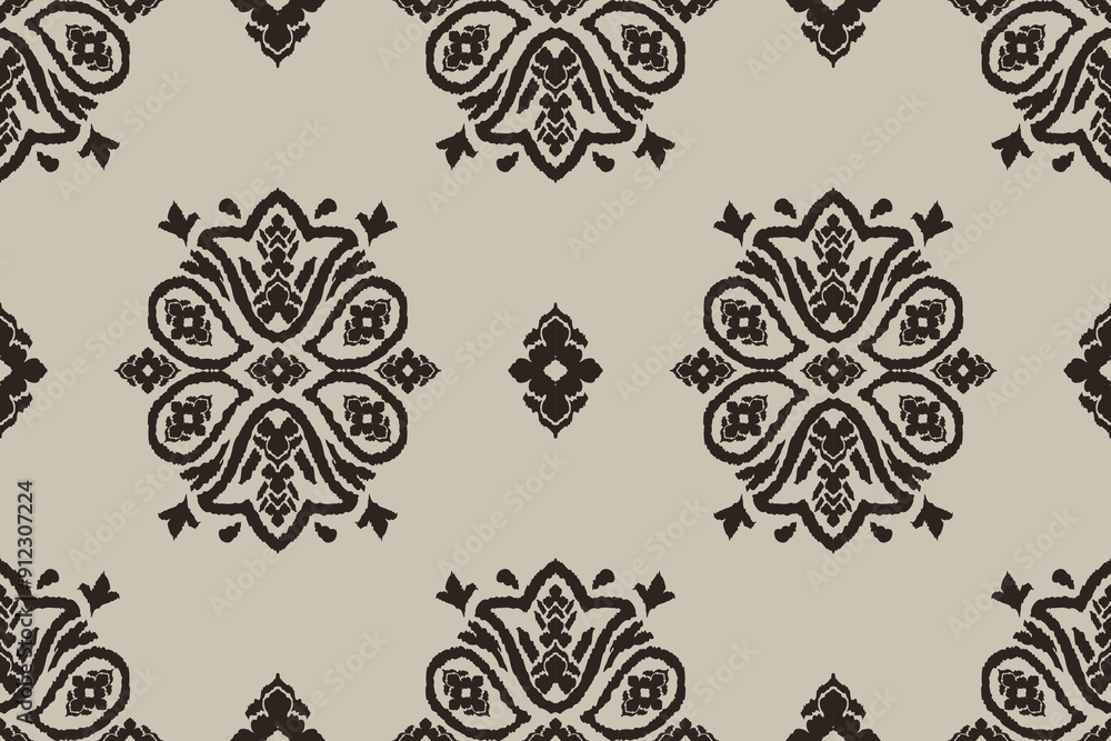 Ikat tribal Indian seamless pattern. Ethnic Aztec fabric carpet mandala ornament native boho chevron textile.Geometric African American oriental traditional vector illustrations. Embroidery style. Ikat tribal Indian seamless pattern. Ethnic Aztec fabric carpet mandala ornament native boho chevron textile.Geometric African American oriental traditional vector illustrations. Embroidery style.