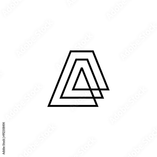triple a letter mark aaa logo vector icon illustration