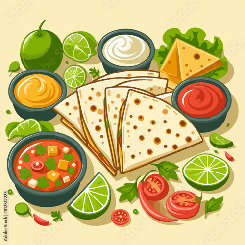 Mexican food vector illustration