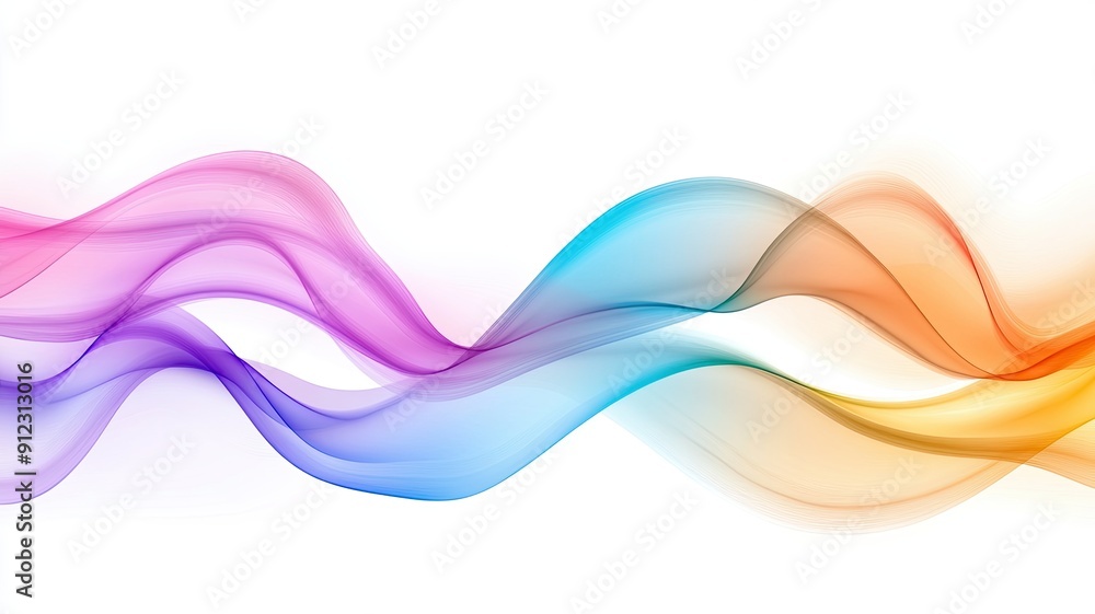 Colorful Abstract Wave Design on White Background, Vibrant multicolored wave patterns flow elegantly on a white background, creating a dynamic and modern abstract design.
Colorful Abstract Wave Design on White Background, Vibrant multicolored wave patterns flow elegantly on a white background, creating a dynamic and modern abstract design.
