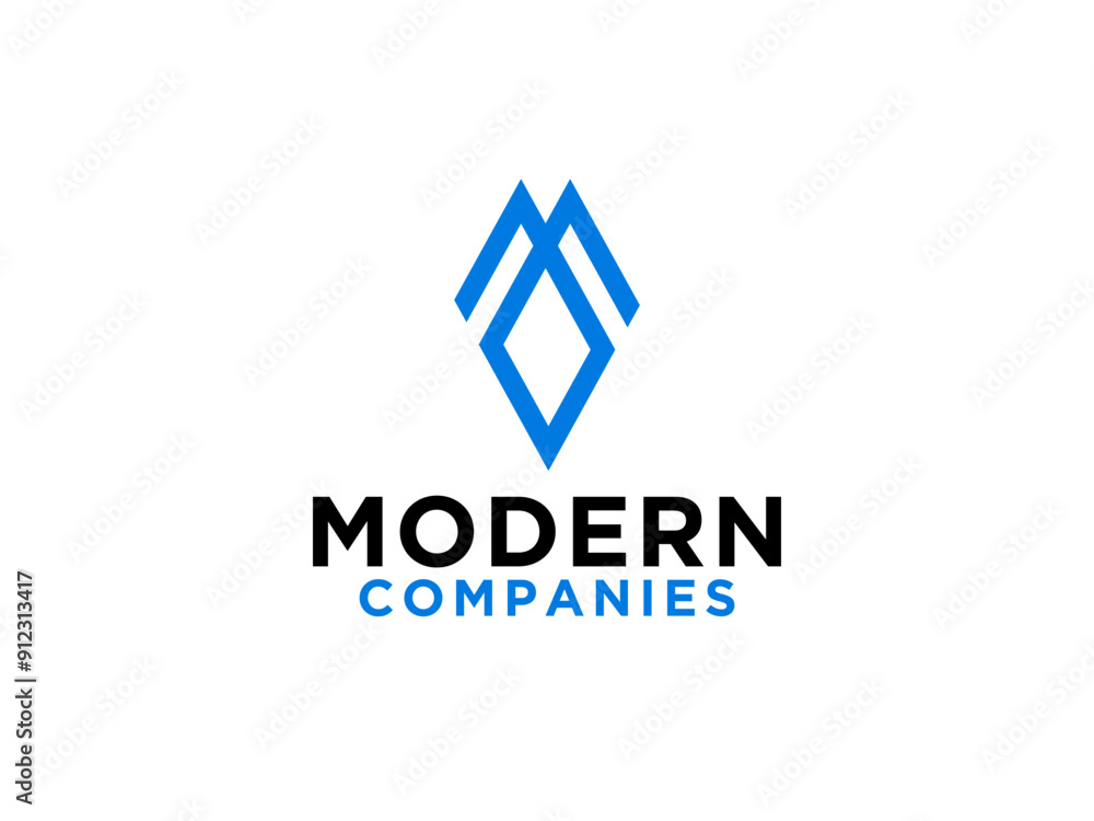 Initial Letter M Logo. Square Line Style isolated on White Background. Usable for Business, Real Estate, Architecture, Construction and Building Logos. Initial Letter M Logo. Square Line Style isolated on White Background. Usable for Business, Real Estate, Architecture, Construction and Building Logos.
