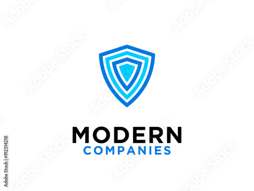 Abstract Security Logo. Blue Shield Linear Geometric Sunburst with Eyeball inside isolated on White Background. Free Download Abstract Security Logo. Blue Shield Linear Geometric Sunburst with Eyeball inside isolated on White Background. - GFXLoad